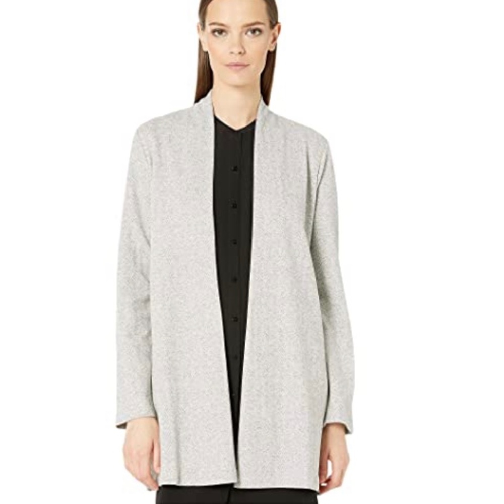 Eileen Fisher Organic Cotton Herringbone Jacket XL - Picture 2 of 12